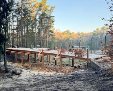 Trotz eisiger Temperaturen: Bereits vor vier Wochen begann die Sanierung der Tigerbrücke.