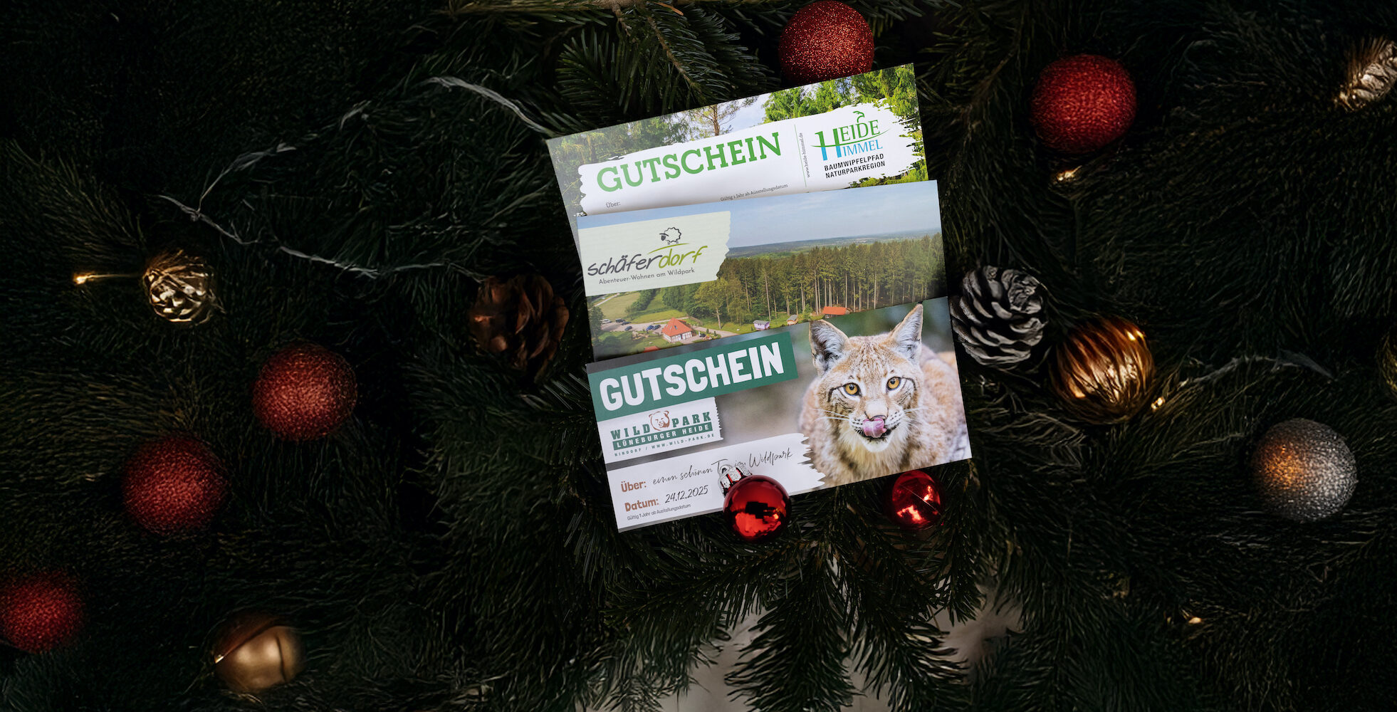 Gutscheine für den Wildpark, Heide Himmel und das Schäferdorf auf Tannengrün